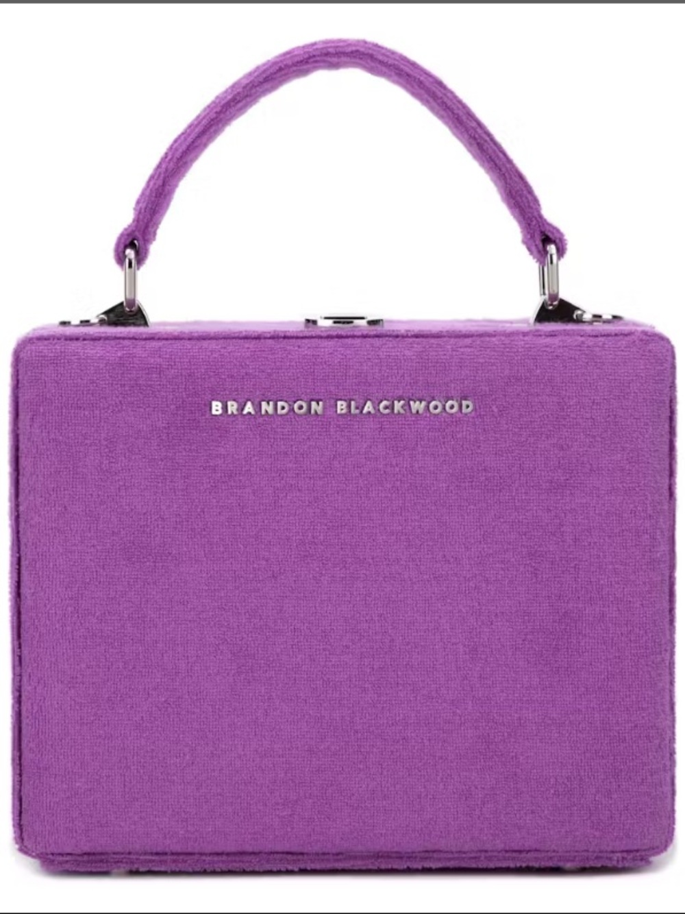 Brandon Blackwood Purple Boxy Terrycloth Top-Handle Trunk